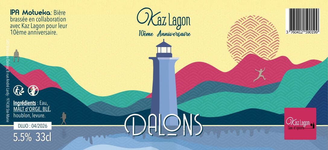 Brasserie Dalons - Étiquette personnalisée pour Kaz Lagon
